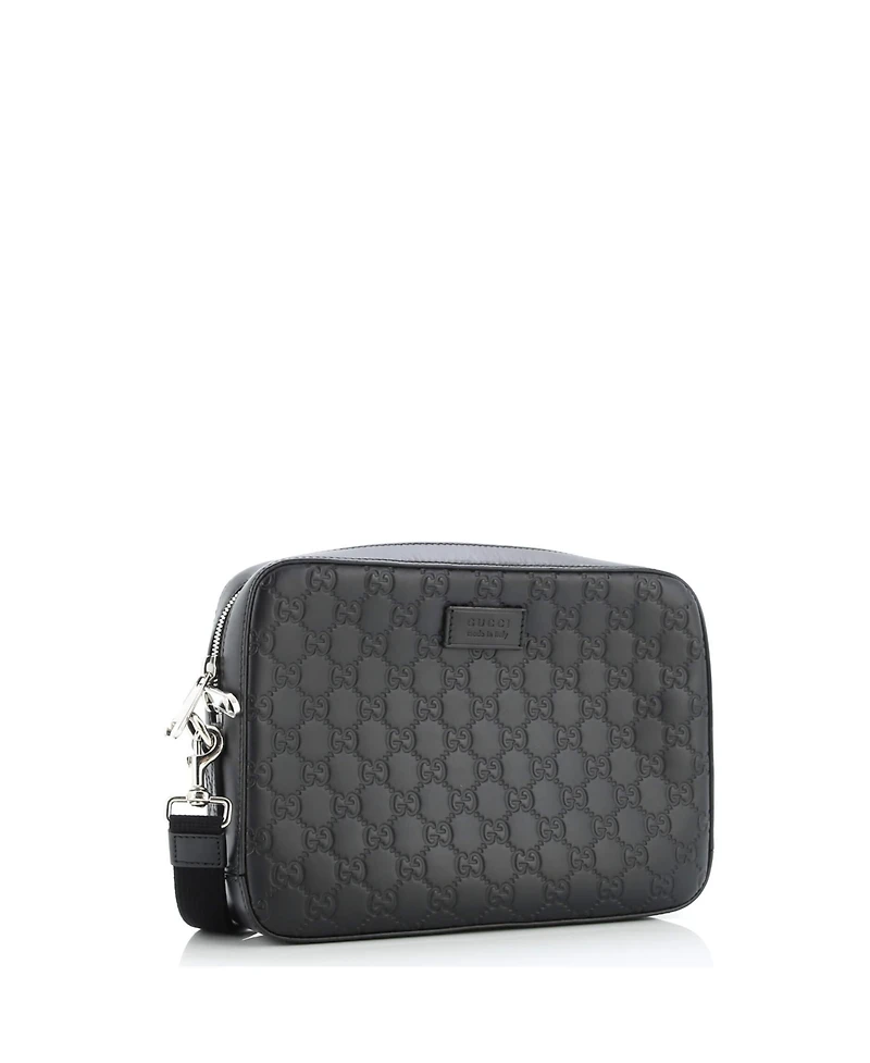 Pre-Owned Gucci Wristlet Clutch Guccissima Leather