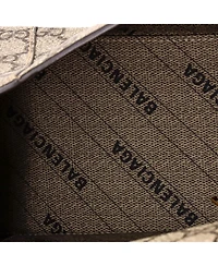 Pre-Owned Gucci Small x Balenciaga The Hacker Project Hourglass Top Handle Bag Gg Coated Canvas