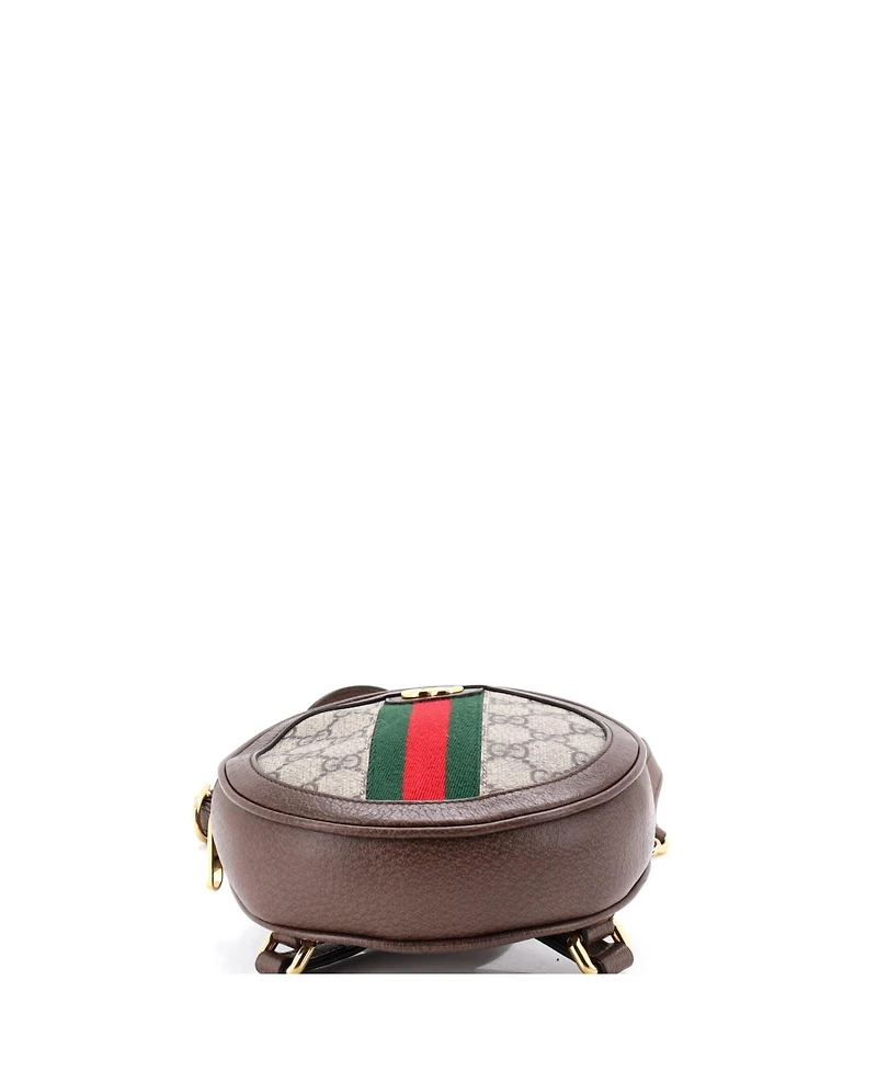 Pre-Owned Gucci Mini Ophidia Round Backpack Gg Coated Canvas