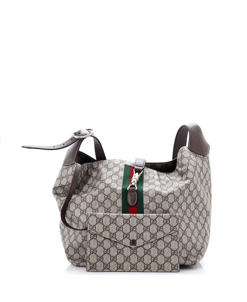 Pre-Owned Gucci Small Jackie 1961 Soft Shoulder Bag Gg Coated Canvas