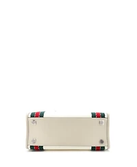 Pre-Owned Gucci Medium Interlocking G Web Tote Embroidered Canvas