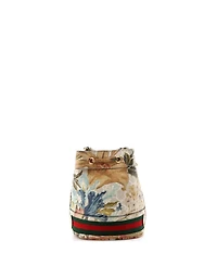 Pre-Owned Gucci Mini Ophidia Bucket Bag Water Flora Gg Coated Canvas