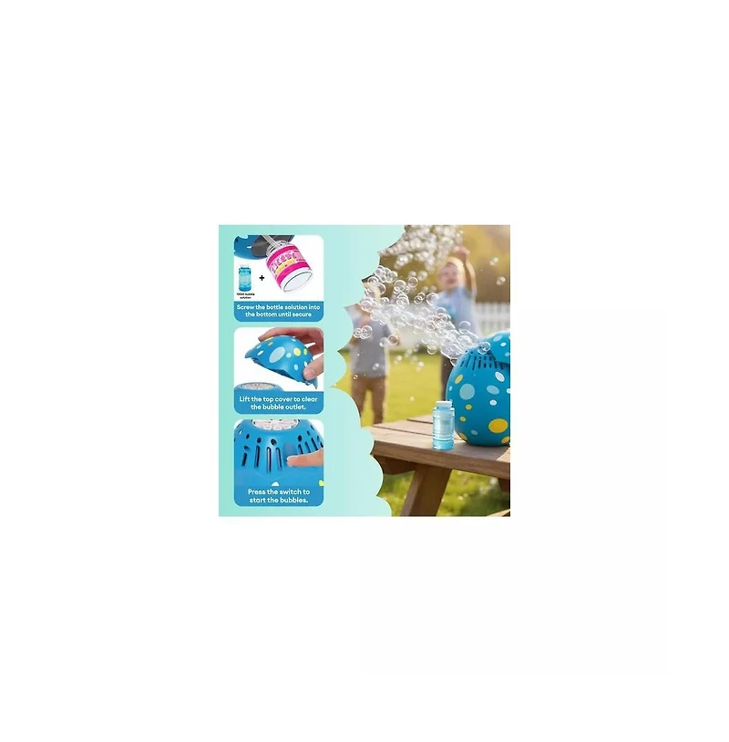 Sperric Easter Egg Bubble Maker Machine, Bunny Designed Automatic Toy, Battery Operated Outdoor Blower Toys