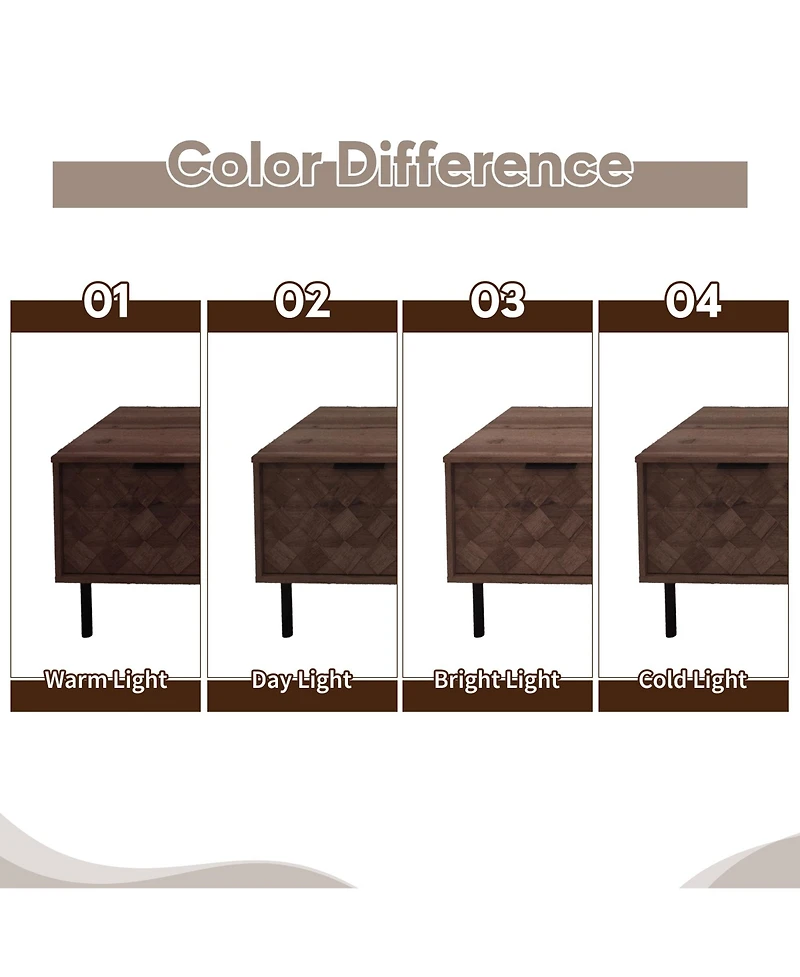 Rainsken 78" Modern Tv Stand for TVs , Entertainment Center with Storage Cabinets, 2 Drawers and Open Shelves, Media Console for Living Room