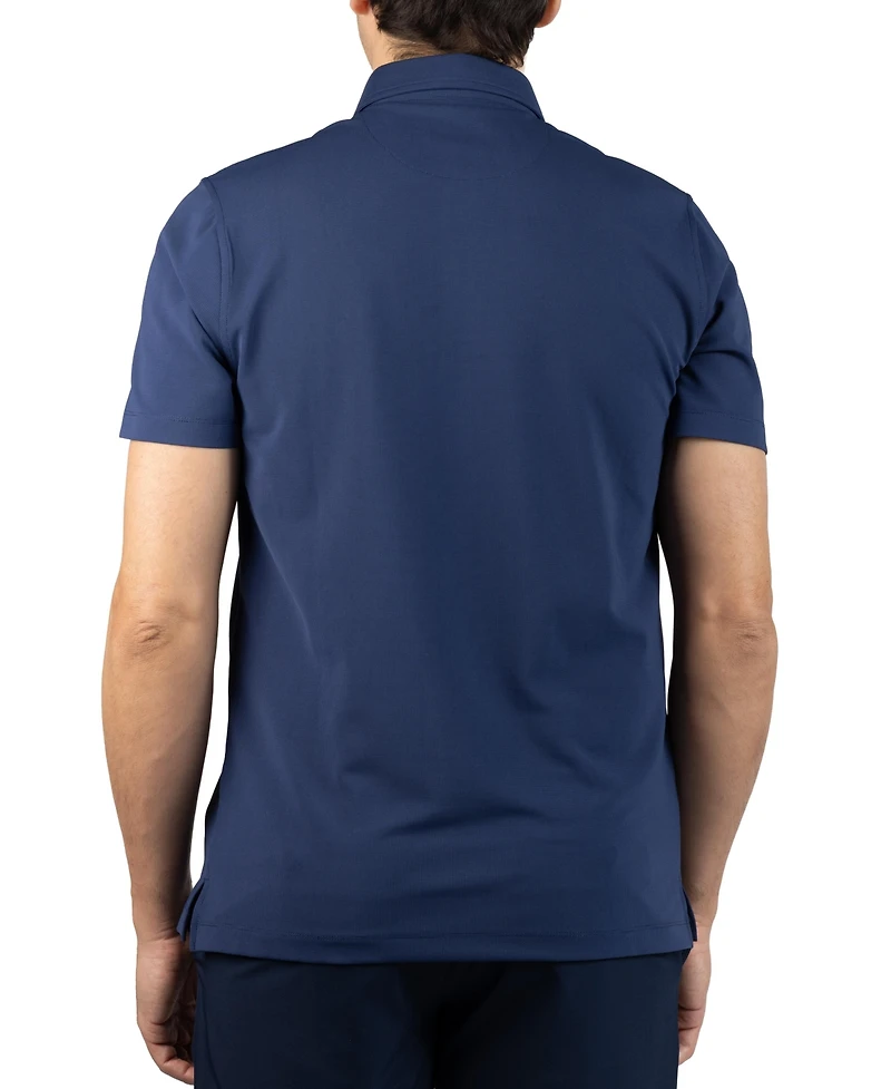 Tailorbyrd Men's Micro Grid Textured Performance Polo Shirt