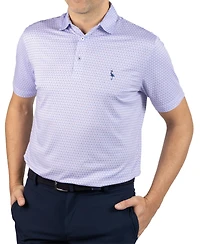 Tailorbyrd Men's Micro Floral Printed Performance Polo Shirt