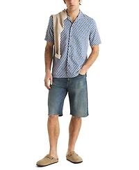 Nautica Men's Short-Sleeve Jacquard Print Shirt