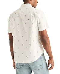 Nautica Men's Short-Sleeve Oxford Print Shirt