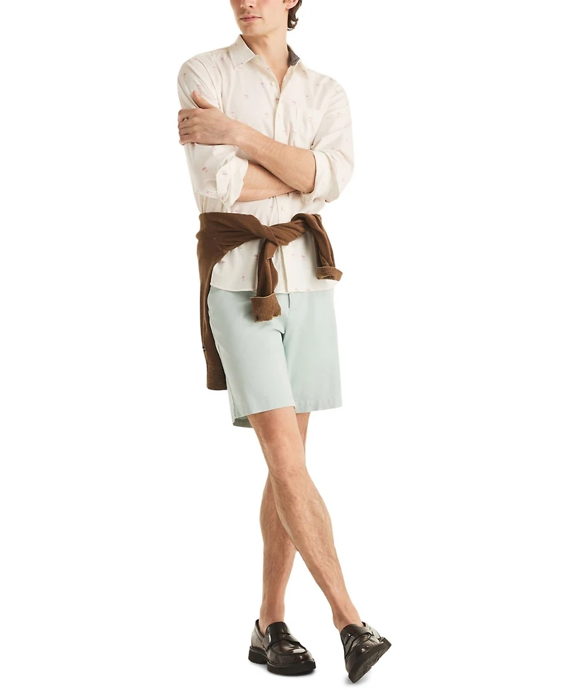 Nautica Men's Long-Sleeve Oxford Print Shirt