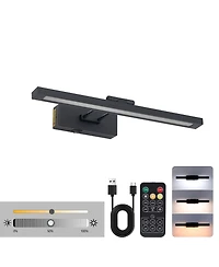 Busdays 16in Rechargeable Battery Picture Light with Remote, Dimmable Led Art Wall Sconce