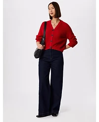 Whistles Women's Cotton V-Neck Cardigan