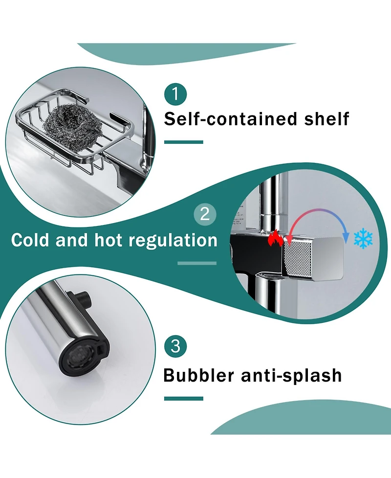 Busdays Wall Mount Folding Kitchen Pot Filler Faucet