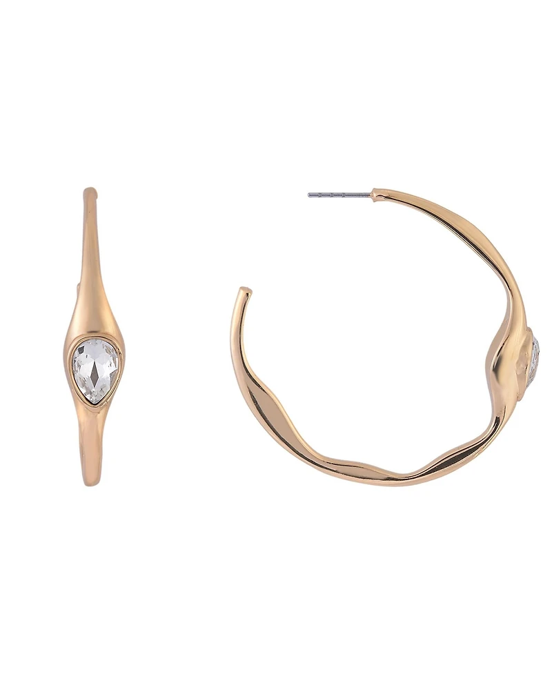 Laundry by Shelli Segal Hoops with Center Teardrop Stone