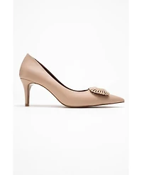 Prologue Shoes Women's Great Buckle Pointed Toe Pump