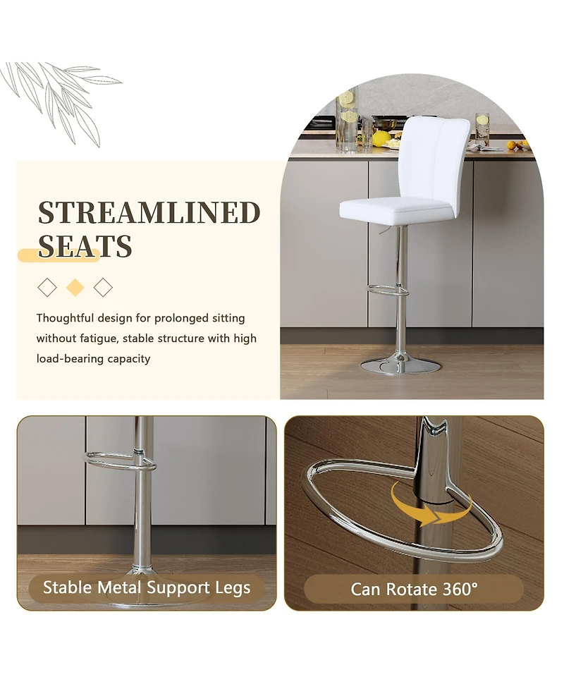 Rainsken Adjustable Bar Stools Set of 2