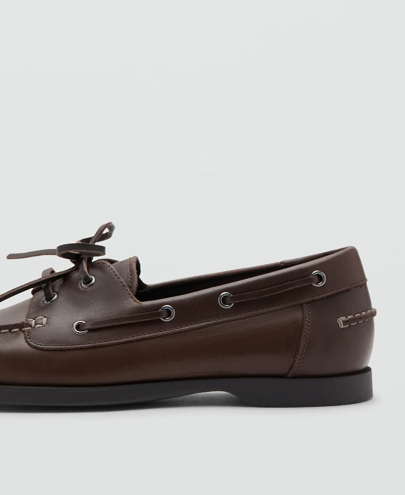 Mango Men's Leather Nautical Shoes