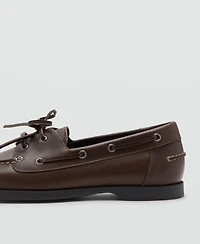 Mango Men's Leather Nautical Shoes