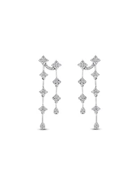 Diamond Double Drop Earrings (1 ct. t.w.) in 14k White Gold