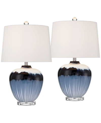 360 Lighting Hulda 26" High Art Glass Table Lamp Set of 2