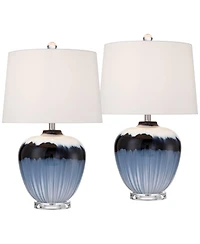 360 Lighting Hulda 26" High Art Glass Table Lamp Set of 2