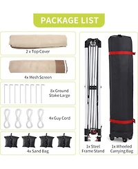 gaomon Pop Up Gazebo, Outdoor Canopy Tent with Mosquito Netting, Curtains