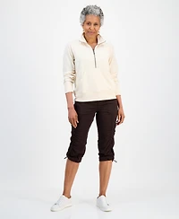 Style & Co Petite Luxsoft Fleece French Terry Half-Zip Sweatshirt, Macy's Exclusive