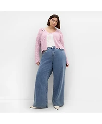 City Chic Women's Plus Size Crochet Love Top