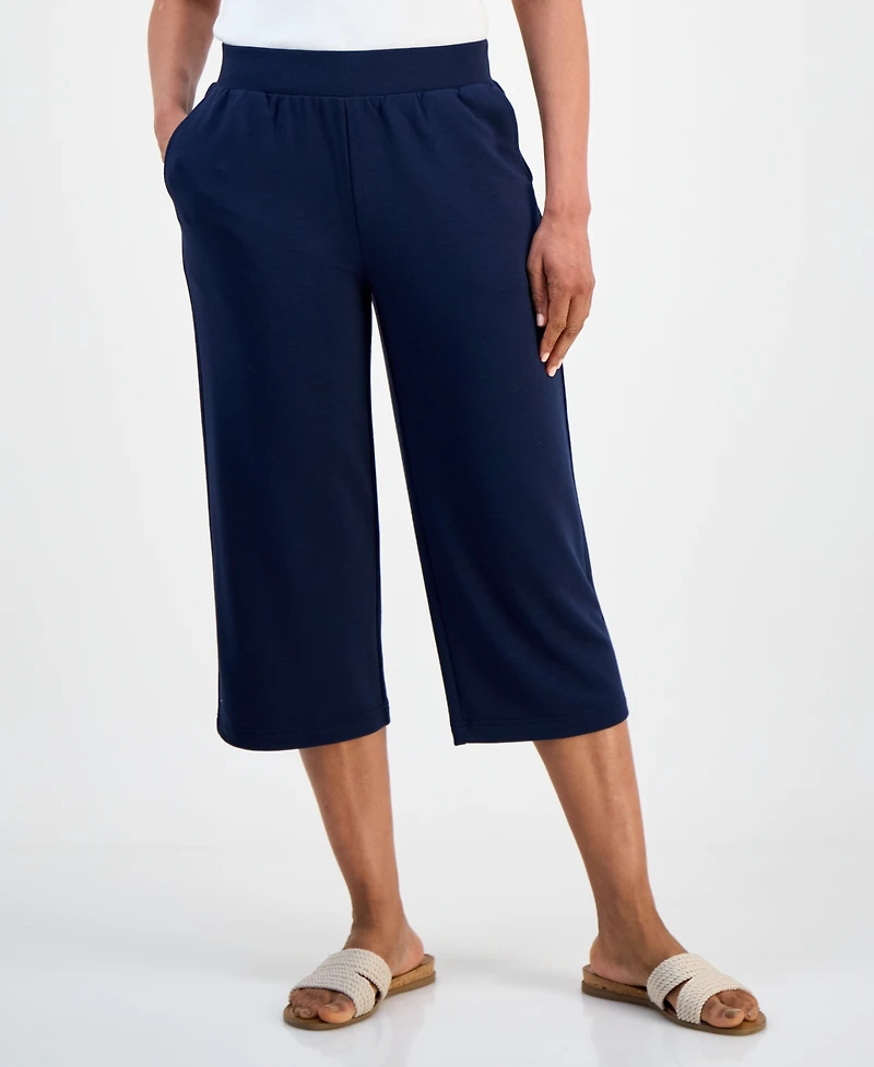 Style & Co Petite Luxsoft Fleece French Terry Capri Pants, Macy's Exclusive