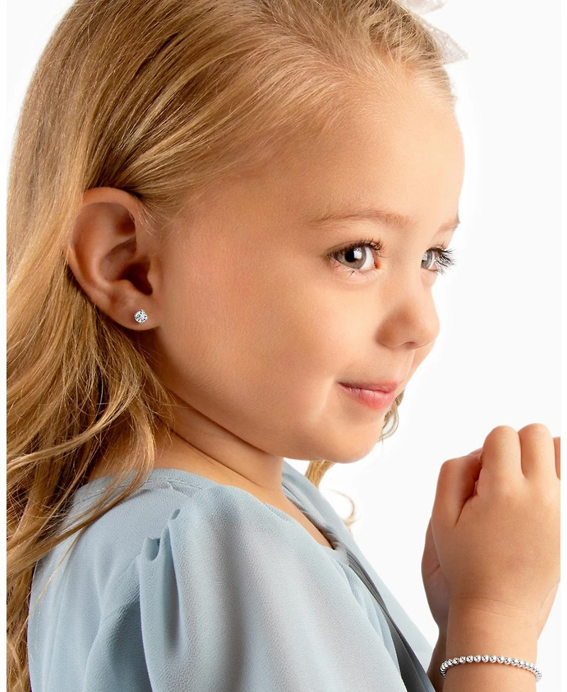 Tiny Blessings 14K Gold Crystal Birthstone Studs Screw Back Earrings