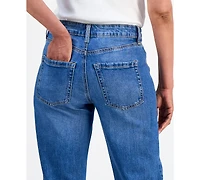 Style & Co Petite Mid-Rise Relax Straight-Leg Jeans, Macy's Exclusive