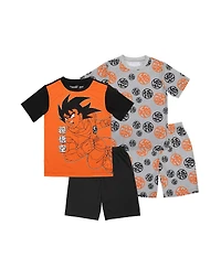 Dragon Ball Z Big Boys Goku and Kanji 4-Pack Pajama Set -14
