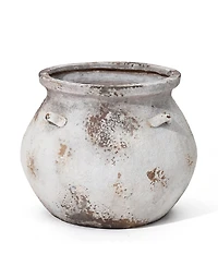 LuxenHome Rustic Cauldron MgO Planter Pot