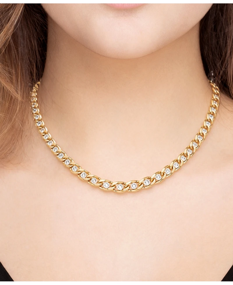 And Now This Clear Cubic Zirconia Cuban Chain Necklace