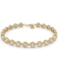 And Now This Clear Cubic Zirconia Station Bracelet