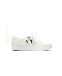 Forever & Always Shoes Women's Rosalie Flower Bridal Sneaker