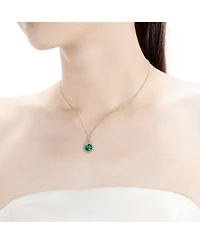 Unique Colored Cubic Zirconia Drop Pendant Necklace
