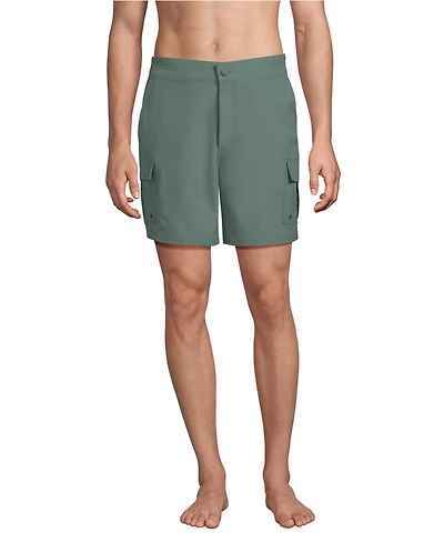 Lands' End Men's 7" Quick Dry Cargo Swim Short