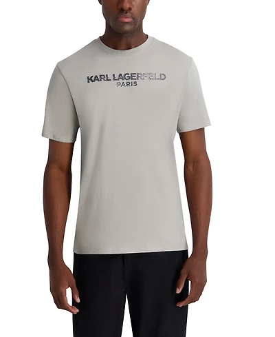 Karl Lagerfeld Paris Men's Crewneck Logo T-Shirt
