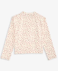 With Jules Girls' 7-16 Printed Lightweight Ribbed Top