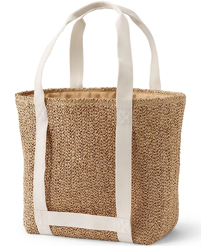 Lands' End Straw Tote Bag