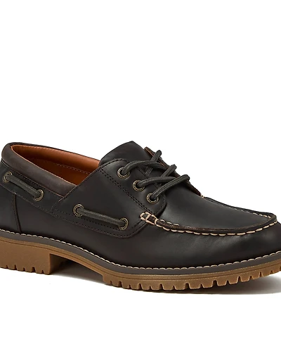 Lands' End Women's Seaport Leather Lace Up Boat Shoes