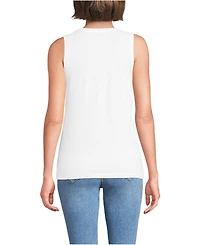 Lands' End Women's Supima Cotton Crew Neck Tank