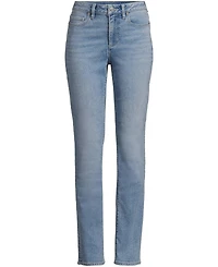 Lands' End Women's Recover Mid Rise Straight Leg Blue Jeans