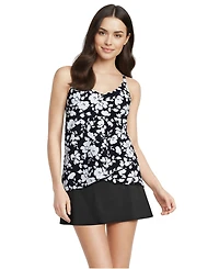 Lands' End Women's D-Cup Tulip Hem Tankini Top