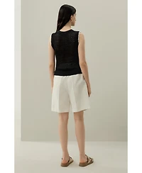 Lilysilk Women's Toscana Pointelle Embroidered Vest