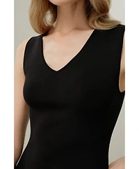 Lilysilk Women's Soleil Silk-Viscose Knit V-Neck Dress