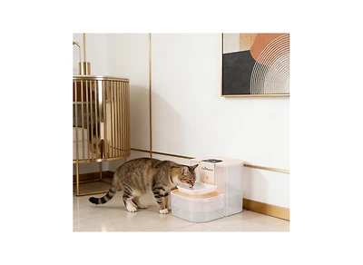 Zeus and Ruta Smart Pet Water Fountain 45L Cordless Rechargeable Auto Cat Dog Dispenser Remote Control 3 Volume Settings