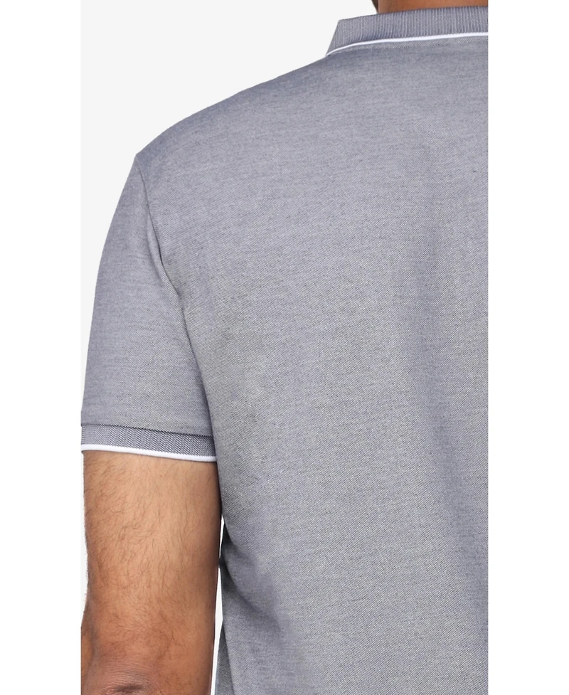 X-Ray Men's Comfort Zip-Neck Tipped Polo Shirt