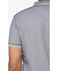 X-Ray Men's Comfort Zip-Neck Tipped Polo Shirt