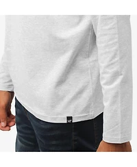 X-Ray Men's Soft Stretch Henley Neck Long Sleeve T-shirt